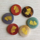 6pcs Horse Pattern Stone Pendants for Jewelry Making