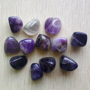 12pcs Natural Amethyst Irregular Shape Pendants for Jewelry Making