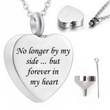 Heart Necklace Cremation Urn for Ashes Stainless Steel Memorial Jewelry