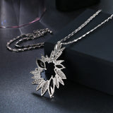 Sun Pendant Women Necklace Rhinestone Charm Spring Jewelry