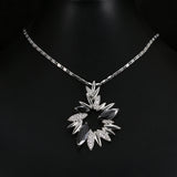 Sun Pendant Women Necklace Rhinestone Charm Spring Jewelry