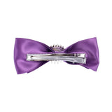 Steampunk Hair Clip with Violet Ribbon Bow