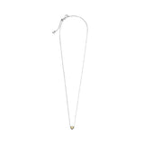 14k 925 Silver Golden Heart Collier Necklace Women's Jewelry