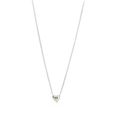 14k 925 Silver Golden Heart Collier Necklace Women's Jewelry