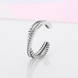 925 Silver X-Shaped Ear Clip Pave CZ Women's Jewelry Gift