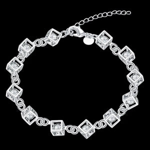 925 Silver Crystal Bracelet for Women Wedding Party