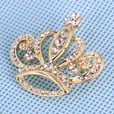 Noble Golden Crown Brooch Pin Wedding Accessory
