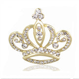 Noble Golden Crown Brooch Pin Wedding Accessory