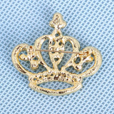 Noble Golden Crown Brooch Pin Wedding Accessory
