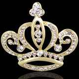 Noble Golden Crown Brooch Pin Wedding Accessory