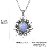 Vintage Flower Necklace September Moonstone Engagement Party Gift
