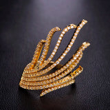 Noble Layers Micro Pave Zircon Fire Tail Copper Couple Ring