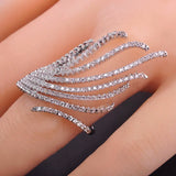 Noble Layers Micro Pave Zircon Fire Tail Copper Couple Ring