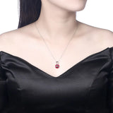 Noble Lock Necklace Crystal Pendant 925 Sterling Silver Chain Female Jewelry