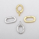 Silver Round Buckle Fastener for DIY Bracelet Necklace