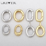 Silver Round Buckle Fastener for DIY Bracelet Necklace