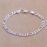 Noble Arrive 925 Silver 4MM Chain For Men Women Bracelet Necklace Jewelry Set