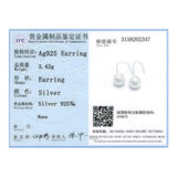 Elegant 925 Sterling Silver Long Drop Pearl Earrings