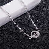 Noble S925 Sterling Silver Bracelet Crown Pendant for Women