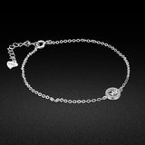 Noble S925 Sterling Silver Bracelet Crown Pendant for Women