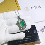 Noble Silver Paraiba Tourmaline Aquamarine Pendant Necklace
