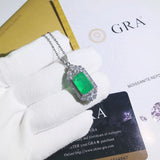 Noble Silver Paraiba Tourmaline Aquamarine Pendant Necklace