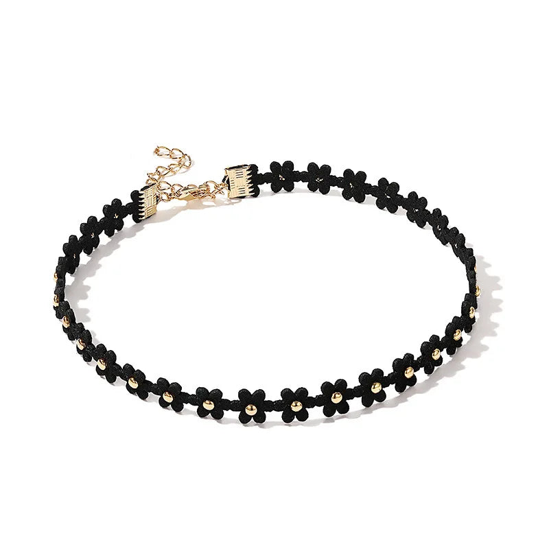 Noble Style Flower Lace Neck Ring Tulle Fairy Accessories Jewelry for Women