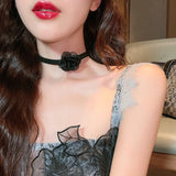 Noble Style Flower Lace Neck Ring Tulle Fairy Accessories Jewelry for Women