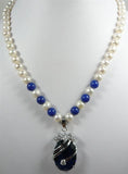 Noble 7-8 Pearl Zircon Crystal pendant pendant women Jewelry Necklace