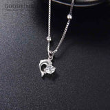 925 Sterling Silver Dolphin Zircon Anklet for Girls