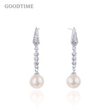 Noble Women Earring 925 Sterling Silver Earrings Pearls Office Party Dress