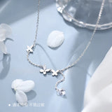 Noble Women Pure 925 Sterling Silver Necklaces Pendant Chain Jewelry