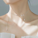 Noble Women Pure 925 Sterling Silver Necklaces Pendant Chain Jewelry
