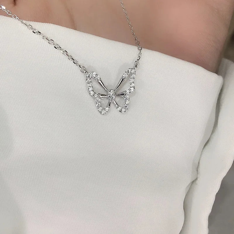 Noble Women 925 Sterling Silver Pendant Necklaces Chain Jewelry Gift