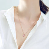 925 Sterling Silver Noble Women Necklaces Pendant Chain Jewelry Gift