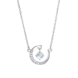 Noble Women 925 Sterling Silver Necklaces Pendant Chain Jewelry Gift