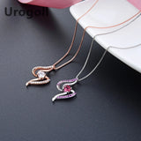 925 Sterling Silver Geometric Zircon Pendant Necklace
