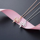 925 Sterling Silver Geometric Zircon Pendant Necklace