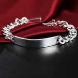 Noble 10MM 925 Sterling Silver Chain Bracelets Wedding Christmas Jewelry