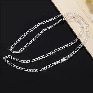 925 Sterling Silver Chain Bracelet Necklace Set