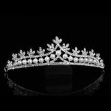 Bridal Pearl Tiara Crown Rhinestone Veil Headband