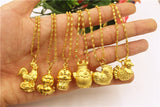 Euro 3d Zodiac Chicken Baby Plated Golden Chicken Pendant Necklace