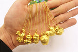 Euro 3d Zodiac Chicken Baby Plated Golden Chicken Pendant Necklace
