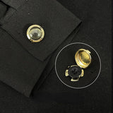 Opal Cufflinks Geometric Design High-end Men's Accessories