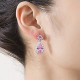 Clip-on CZ Dangle Earrings for Women Wedding