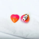 Heart Clip On Earrings for Women Resin Jewelry Ear Cuff