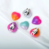 Heart Clip On Earrings for Women Resin Jewelry Ear Cuff