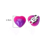 Heart Clip On Earrings for Women Resin Jewelry Ear Cuff