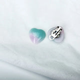 Heart Clip On Earrings for Women Resin Jewelry Ear Cuff