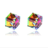 Magnet Square Crystal Ear Clip Magnetic Ear Stud Earrings